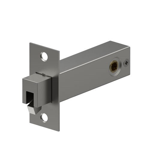 Tubular Sliding Door Latch with Locating Pin, 60mm Backset in Satin Stainless