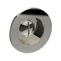 Round Sliding Door, Flush Pull Handle with Emergency Release (Single). Solid Stainless Steel. 65mm dia (face) 54mm dia (rear). Invisible Fix (no screw holes) in Polished Stainless