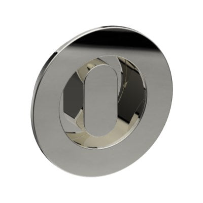 Round, Sliding Door, Flush Pull Handle with Privacy Turn (Single). Solid Stainless Steel. 65mm dia (face) 54mm dia (rear). Invisible Fix (no screw holes) in Polished Stainless