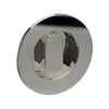 Round, Sliding Door, Flush Pull Handle with Privacy Turn (Single). Solid Stainless Steel. 65mm dia (face) 54mm dia (rear). Invisible Fix (no screw holes) in Polished Stainless