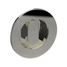 Round, Sliding Door, Flush Pull Handle with Privacy Turn (Single). Solid Stainless Steel. 65mm dia (face) 54mm dia (rear). Invisible Fix (no screw holes) in Polished Stainless