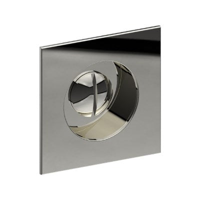 Square, Sliding Door, Flush Pull Handle with Emergency Release (Single). Solid Stainless Steel. 65mm x 65mm (face) 50mm dia (rear). Invisible Fix (no screw holes) in Polished Stainless