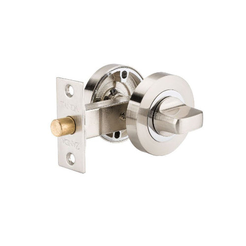 Privacy Kit, Includes Bolt (60mm Backset) - Two-Tone Finish in Brushed Nickel / Chrome Plated