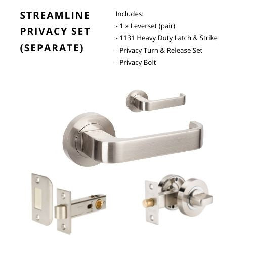 Streamline Privacy Set, Includes 1131 & 7032 Privacy Kit in Brushed Nickel