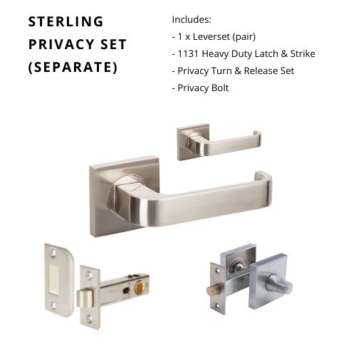 Sterling Privacy Set, includes 1131 & 8101 privacy kit in Brushed Nickel