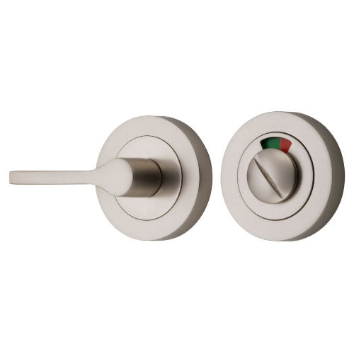 Privacy Turn Accessibility With Indicator Round Satin Nickel D52xP31mm in Satin Nickel