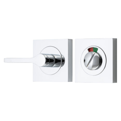 Privacy Turn Accessibility With Indicator Square Polished Chrome H52xW52xP31mm in Polished Chrome