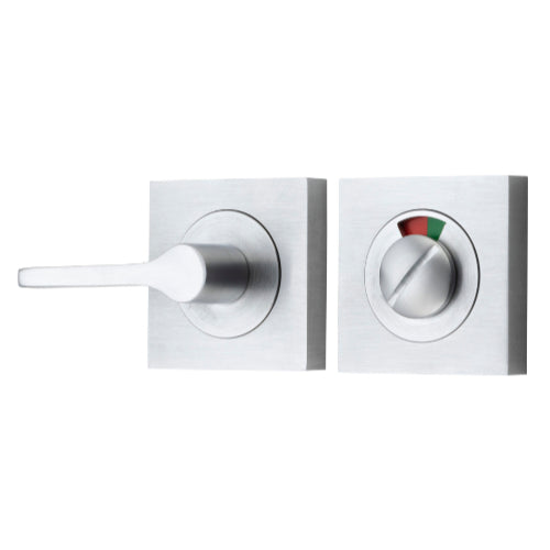Privacy Turn Accessibility With Indicator Square Brushed Chrome H52xW52xP31mm in Brushed Chrome