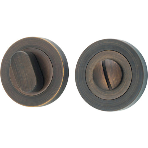 Privacy Turn & Release Concealed Fix Round Signature Brass D52xP23mm in Signature Brass