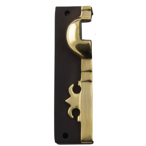 Rim Lock Box Keeper Unlacquered Brass Antique Finish H120xW32mm in Antique Finish