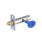 Zanda Security Door Bolt installed on a wooden door, showing sturdy metal latch for enhanced home security.