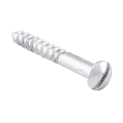 Screw Domed Head Packet 50 Chrome Plated L25 6 Gauge in Chrome Plated
