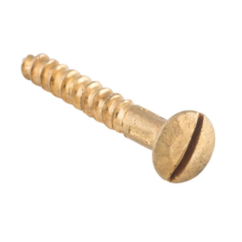 Screw Domed Head Packet 50 Polished Brass L19 5 Gauge in Polished Brass