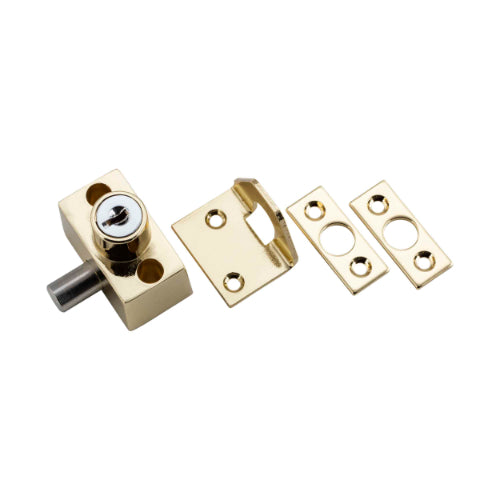 Sash / Sliding Window Lock Zinc Alloy Electroplated Brass L43xW40xH41mm in Electroplated Brass