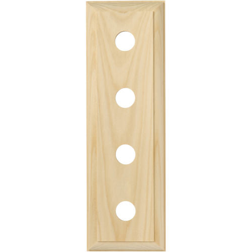 Switch Socket Block Traditional Quad Pine H90xL280mm in Pine