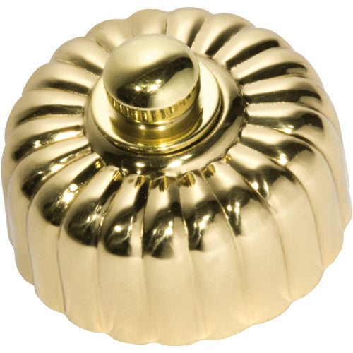 Dimmer LED 250T Fluted Polished Brass D55xP40mm in Polished Brass