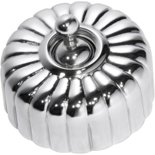 Switch Fluted Chrome Plated D55xP40mm in Chrome Plated