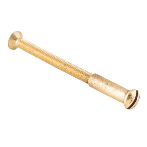 Tie Bolt Polished Brass M4x0.7x65mm With Cutoff Points in Polished Brass