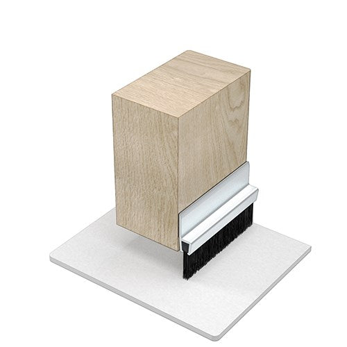 Lorient 5010 13mm Brush Door Seal - Clear Anodised / Brush L3000mm x H13mm in Clear Anodised