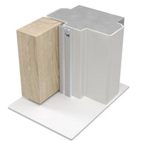 LORIENT 7001 - Slimline Perimeter Seal with Concealed Fixing and Silicone Gasket - Sides 2750mm, Top 1000mm in Clear Anodised