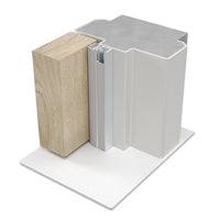 LORIENT 7005 -  Perimeter Seal with Concealed Fixing and Silicone Gasket - Sides 2750mm, Top 1000mm in Clear Anodised
