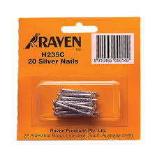RAVEN H235 Nails Pk 20 Dome Hd GA in Gold Anodised